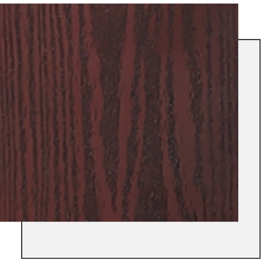 composite door profile colour option rosewood on white