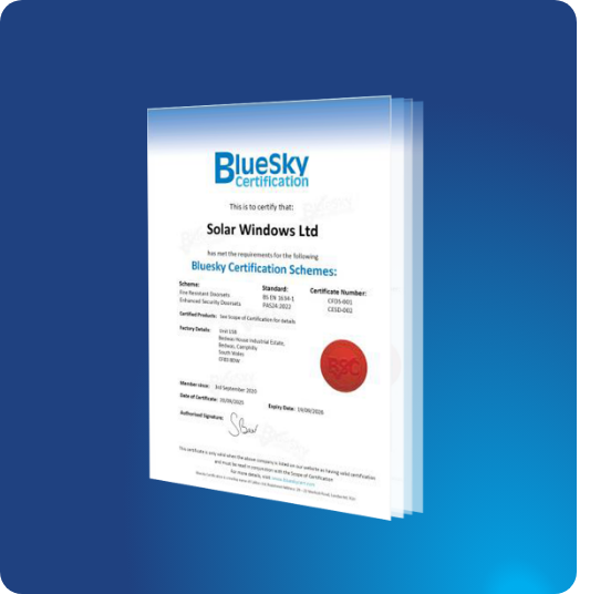 frontline fire doors blue sky certification