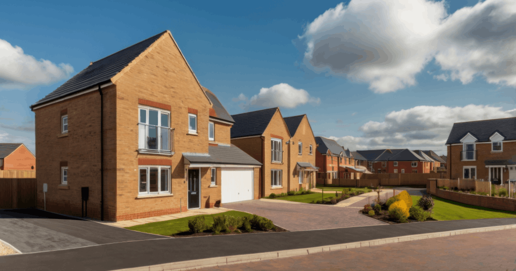 commercial build housing with GRP composite doors